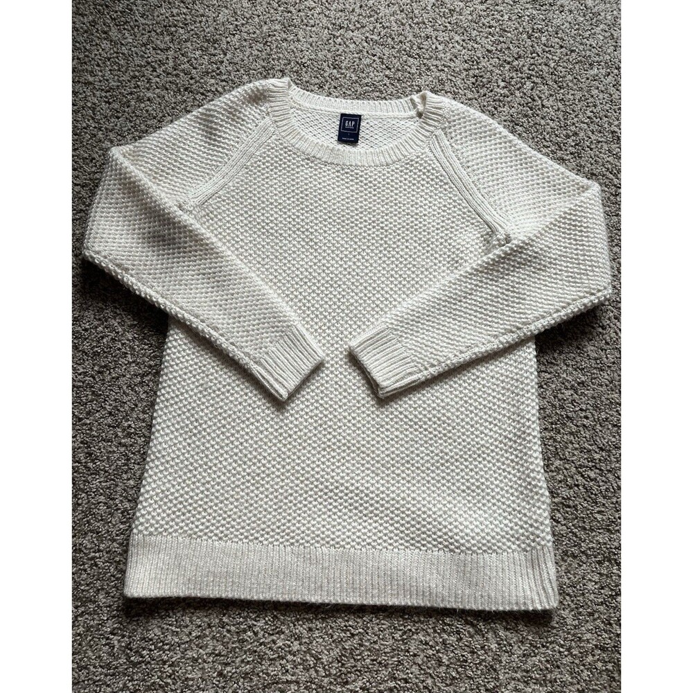 Women's GAP Maternity Ivory Knit Sweater, Size Small